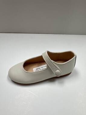 NEW 1936 girl's aurora leather mary jane shoes in beige pearlized